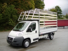 Planengestell mit Fahrerhausvorbau auf FIAT DUCATO mit Werkspritsche