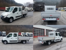 RENAULT Master Doppelkabine mit Alu-Pritschenaufbau.