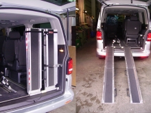 Alu-Auffahrschienen für Rollstuhlbeladung