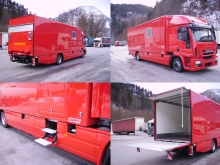 Tour-LKW der URSPRUNG BUAM mit Kofferaufbau. Tour-LKW der URSPRUNG BUAM mit Kofferaufbau.